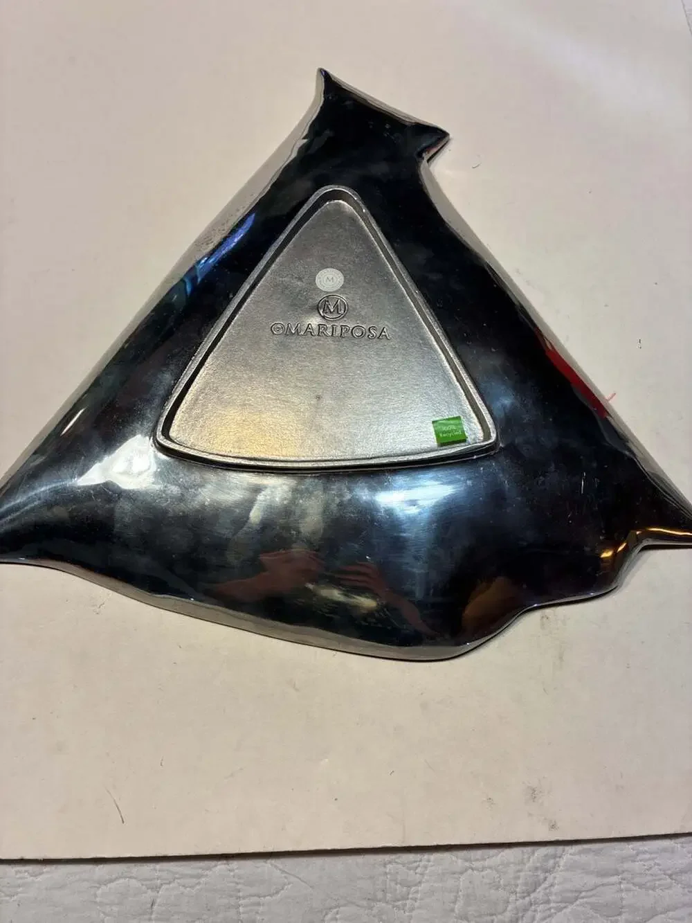 Mariposa Brillante Aluminum Large Sailboat Schooner Serving Tray Platter